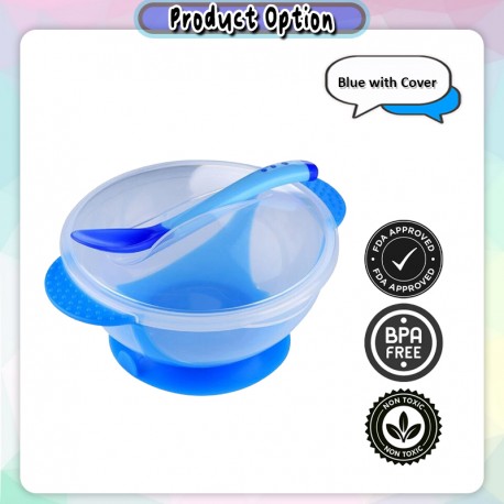 [Little B House] Baby Feeding Set Suction Bowl Baby Tableware Baby Spoon Baby Feeding Bowl Mangkuk Baby - BKM14