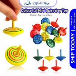 [Little B House] Wooden Toy Mini Spinning Top Toy Classic Toys Birthday Door Gift Children Day 小陀螺 Gasing Kayu - BT154