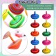 [Little B House] Wooden Toy Mini Spinning Top Toy Classic Toys Birthday Door Gift Children Day 小陀螺 Gasing Kayu - BT154
