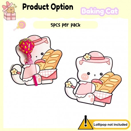 [Little B House] Candy Card Lollipop Holder Candy Decoration Card Birthday Doorgift Goodies Bag 棒棒糖卡纸 Kad Lolipop - BT385