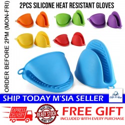 [Little B House] Silicone Glove Heat Resistant Microwave Glove Kitchen Cooking 硅胶手套 防热手套 Sarung Tangan Silicone - KW66