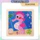 [Little B House] Wooden 9pcs Jigsaw Puzzle Mini Early Learning Toys Education Montessori Toys 木制拼图 -BT352