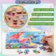 [Little B House] 60Pcs Wooden Cartoon Puzzles For Kids With Box Educational Gift For Kids 儿童拼图 Puzzle Kayu -BT435