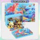 [Little B House] 60Pcs Wooden Cartoon Puzzles For Kids With Box Educational Gift For Kids 儿童拼图 Puzzle Kayu -BT435