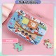 [Little B House] 60Pcs Wooden Cartoon Puzzles For Kids With Box Educational Gift For Kids 儿童拼图 Puzzle Kayu -BT435