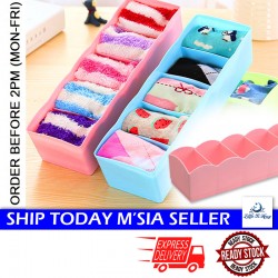 [Little B House] 5 Grid Stackable Underwear Panties Socks Bra Storage Box 袜子内裤收纳盒 Bekas Stokin -SO33