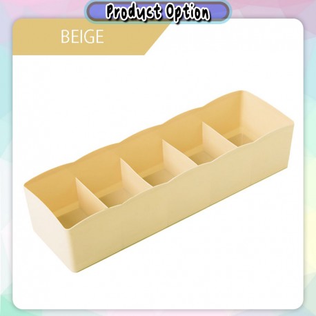 [Little B House] 5 Grid Stackable Underwear Panties Socks Bra Storage Box 袜子内裤收纳盒
