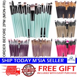 [Little B House] Mini Bristled 20pcs Make Up Brushes Cosmetics Makeup Set Eyelash Eyebrow Kit 化妆刷套装 Berus Solek -MU14