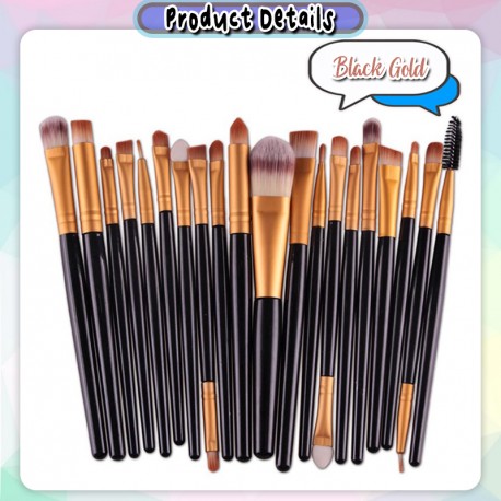 [Little B House] Mini Bristled 20pcs Make Up Brushes Cosmetics Makeup Set Eyelash