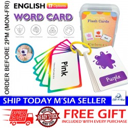 [Little B House] Kids Education Flash Card Early Learning Shape Color Body Number Alphabet Fruit 闪卡阅读卡 Kad ABC -BT355