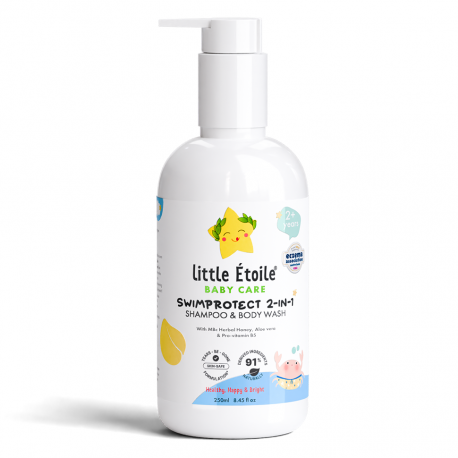 Little Étoile Care SwimProtect 2-in-1 Shampoo & Body Wash (2+ Years) - Nature-derived Ingredients & Skin Eye Safe