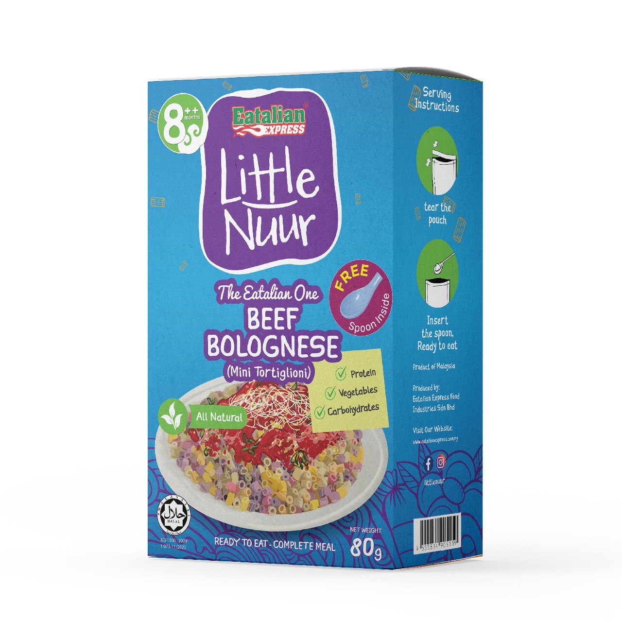 Eatalian Express Little Nuur - Beef Bolognese 80g (8m+) | Weaning