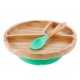 Avanchy Bamboo Suction Toddler Plate + Spoon