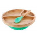 Avanchy Bamboo Suction Toddler Plate + Spoon
