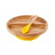 Avanchy Bamboo Suction Toddler Plate + Spoon