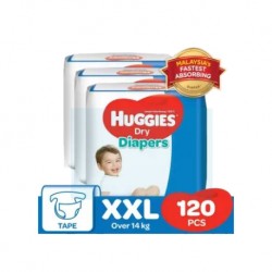 Huggies Dry Diapers (XXL40 x 3) Super Jumbo Pack