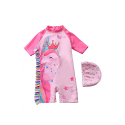 Little Two Kids Swimwear Pink Unicorn Design (1y-6y)