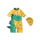 Little Two Kids Swimwear Yellow Dinasour Design (1y-6y)