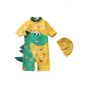 Little Two Kids Swimwear Yellow Dinasour Design (1y-6y)