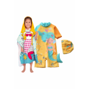 Little Two Kids Swimwear Mermaid Design & Kids Beach Princess Towel Hood ( 1y-6y )