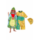 Little Two Kids Swimwear Dinasour Design + Crocodile Hood Towel ( 1y-6y )