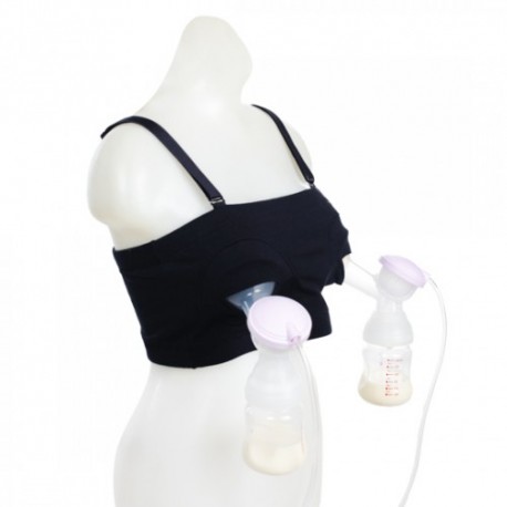 Autumnz Hands Free Pumping Bra (FREE Bra Extender) - Black