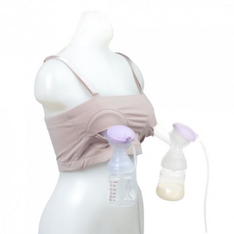 Autumnz Hands Free Pumping Bra (FREE Bra Extender) - Latte