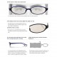 Elecom Brown Lens-Oval Anti Blue Light Glasses (Black)