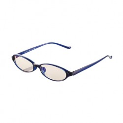 Elecom Brown Lens-Oval Anti Blue Light Glasses (Navy)