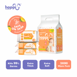 Hoppi Antibacterial Premium Baby Wet Wipes (240 Wipes)