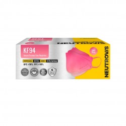 Neutrovis KF94 Korean Premium Face Respirator Medical Face Mask 4ply (20pcs) - Taffy Pink
