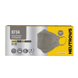 Neutrovis KF94 Korean Premium Face Respirator Medical Face Mask 4ply (10pcs) - Dynamite Grey