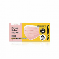 Neutrovis Premium Extra Soft Kids Medical Face Mask 3ply (50pcs) - For Kids - Pink Baby