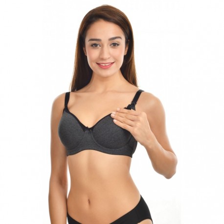 Lunavie Convertible Moulded Nursing Bra (Grey)