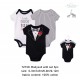 Little Treasure Hangging Short Sleeve Baby Suits Interlock - Tuxedo Rose (3pcs)