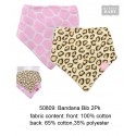 Hudson Baby Bandana Bib - Leopard Print (2pcs)