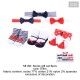 Hudson Baby Headband and Socks Gift Set - Red White Blue (6pcs)