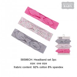 Hudson Baby Headbands Set - Pink Floral (3pcs)