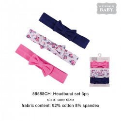 Hudson Baby Headbands Set - Navy Floral (3pcs)