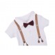 Little Treasure Hangging Short Sleeve Baby Suits Interlock - Charming and Handsome (3pcs) 72742