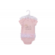 Little Treasure Hangging Short Sleeve Baby Suits Interlock - Princess (3pcs)