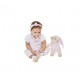 Little Treasure Hanging Short Sleeve Interlock Baby Suits (3pcs) - 72208