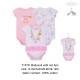 Little Treasure Hanging Short Sleeve Interlock Baby Suits (3pcs) - 71570