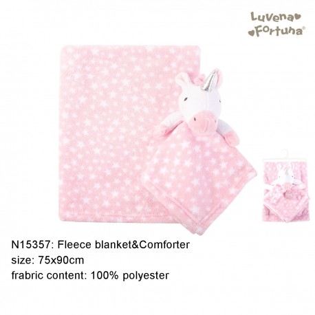 Little Treasure Luvena Fortuna Fleece Blanket and Comforter - N15357