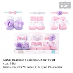 Hudson Baby 3pcs Headband and 3 Pairs Socks Gift Set - Magical Unicorn (58223)