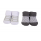 Hudson Baby 3pcs Droller Bib and 2 Pairs Socks Set - Milk  and  Cookies (56260)