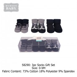Hudson Baby 3pairs Socks Gift Set - Stripe Sneaker (58290)