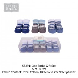 Hudson Baby 3pairs Socks Gift Set - Blue Sneaker 58291