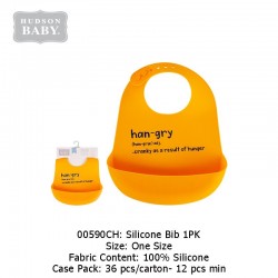 Hudson Baby Soft Silicon Bib 1pc - 00590