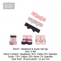 Hudson Baby Headband Socks Set 5pc - 54157
